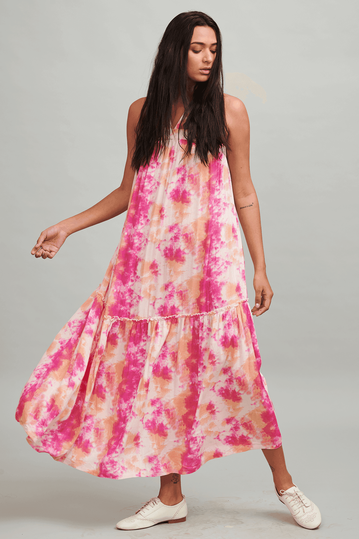 MULTICOLOUR TIE-DYE MAXI - dash and dot