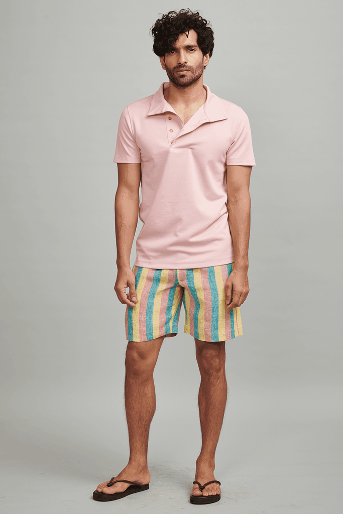 OFF CENTER PLACKET POLO - dash and dot dash and dot