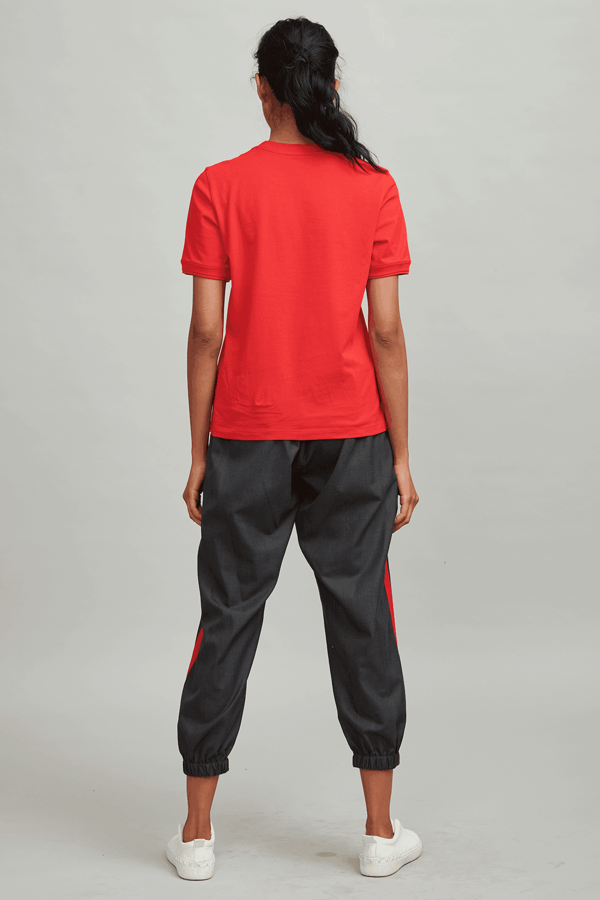 RED STRIPE TRAVEL PANT - dash and dot