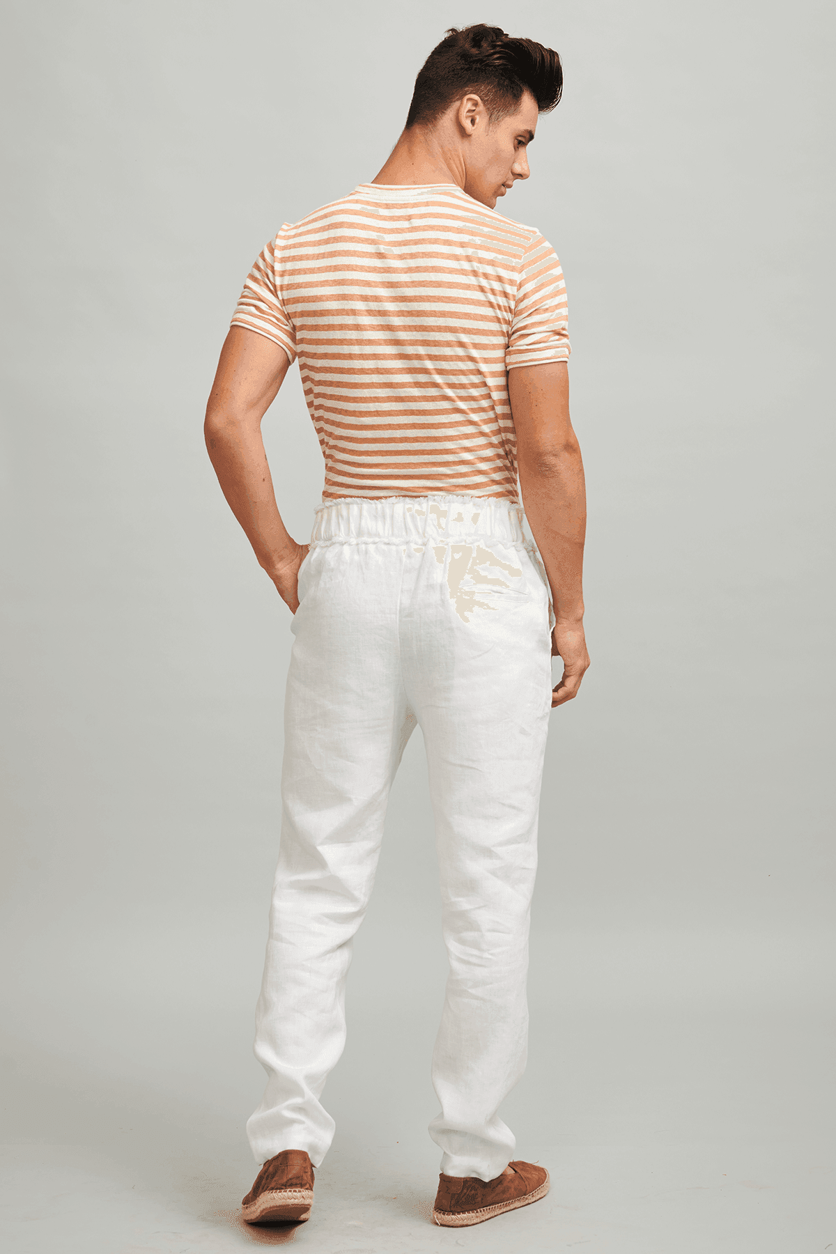 WHITE LINEN PANT - dash and dot