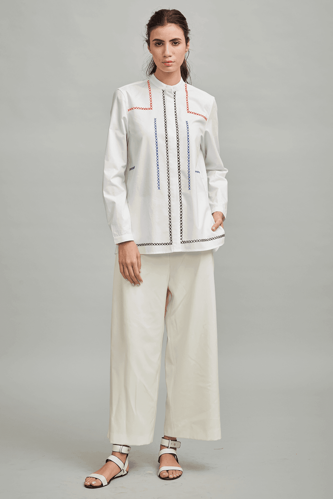 MULTI CROSS STITCH SHIRT - dash and dot dash and dot