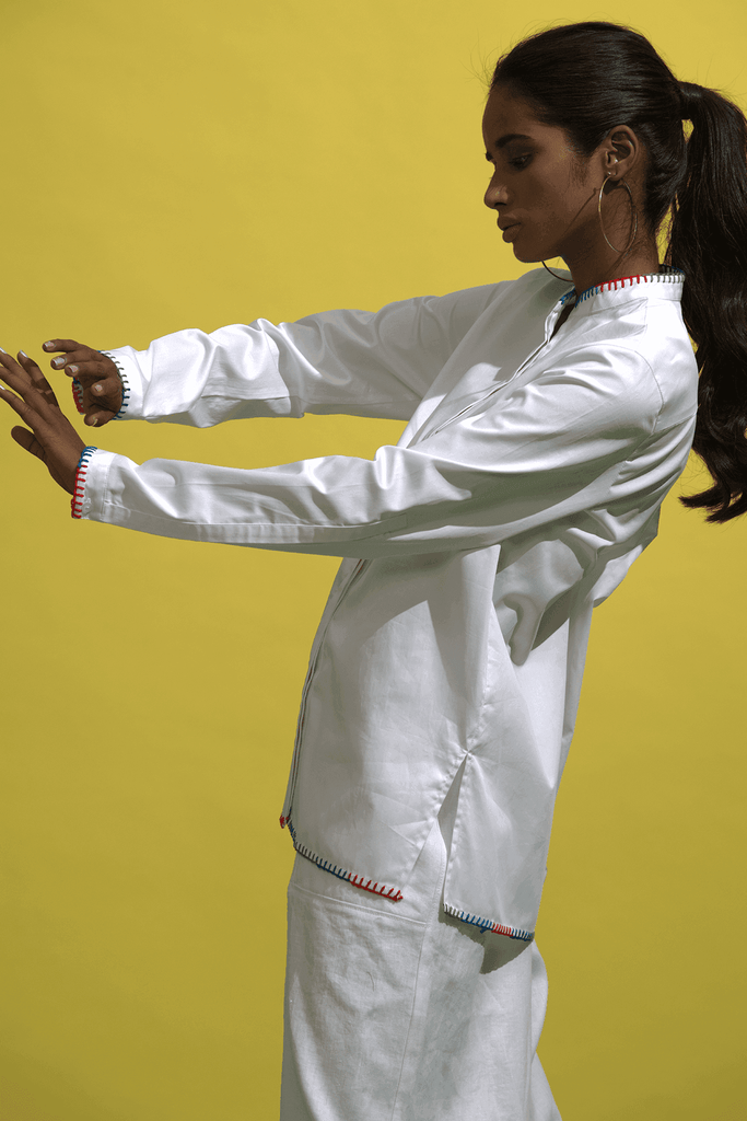 BLANKET STITCH SHIRT - dash and dot dash and dot