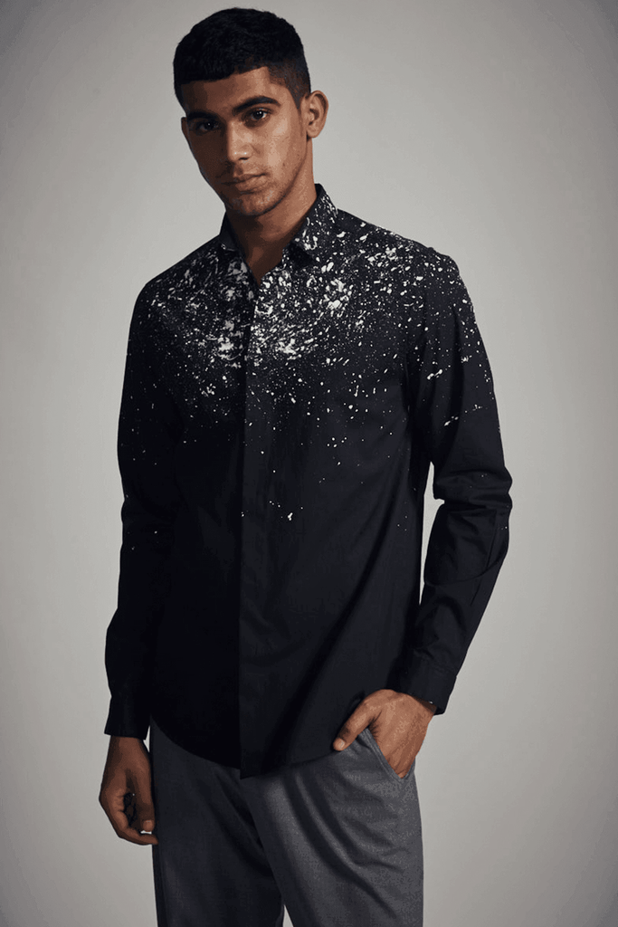 HAND PAINTED SHIRT - dash and dot dash and dot