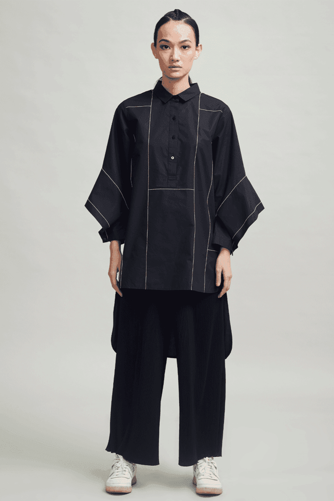 CONTRAST STITCH SHIRT - dash and dot dash and dot