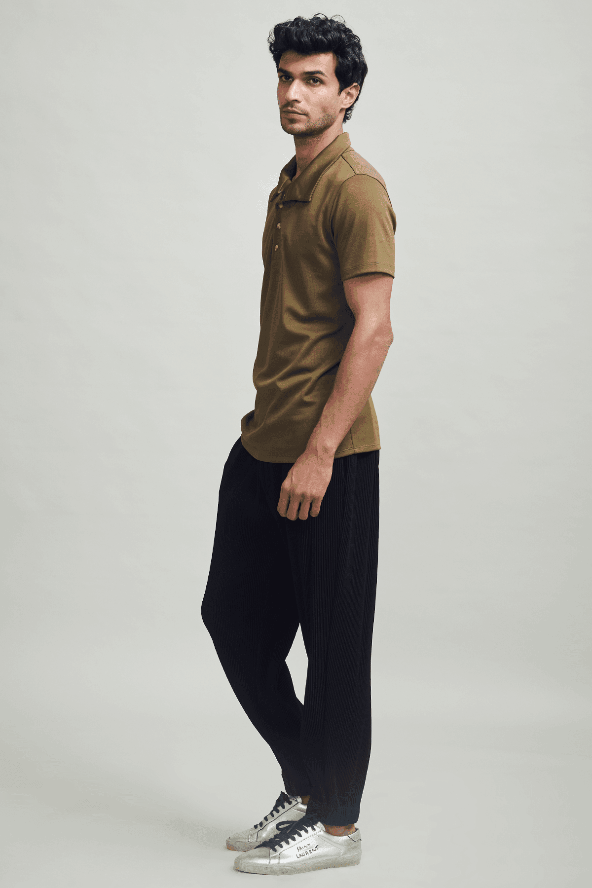 OFF CENTER PLACKET POLO - dash and dot