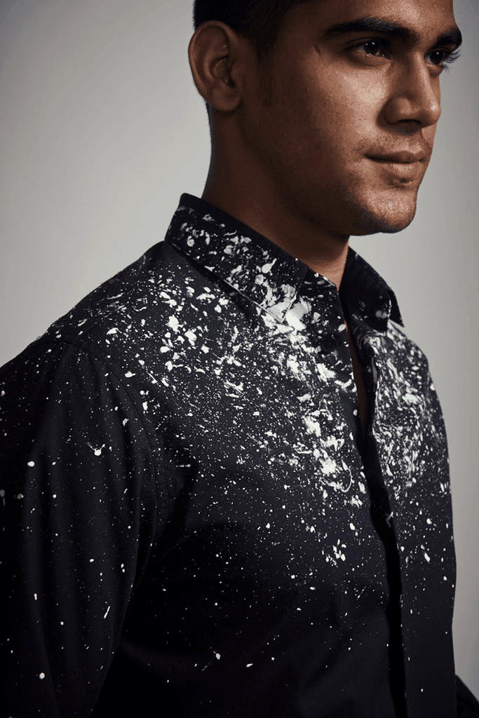 HAND PAINTED SHIRT - dash and dot dash and dot