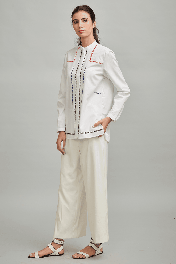 MULTI CROSS STITCH SHIRT - dash and dot dash and dot