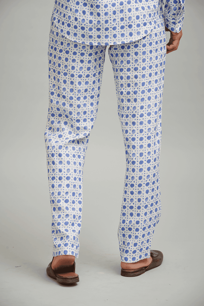 CANING PRINT LINEN PANT - dash and dot dash and dot