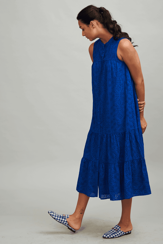 CUTWORK EMBROIDERY MIDI - dash and dot dash and dot