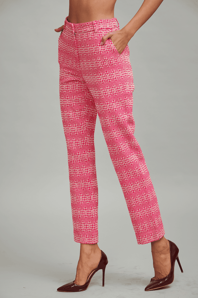 PINK JACQUARD PANT - dash and dot dash and dot