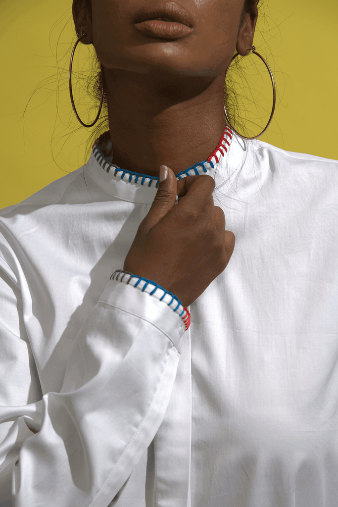 BLANKET STITCH SHIRT - dash and dot dash and dot