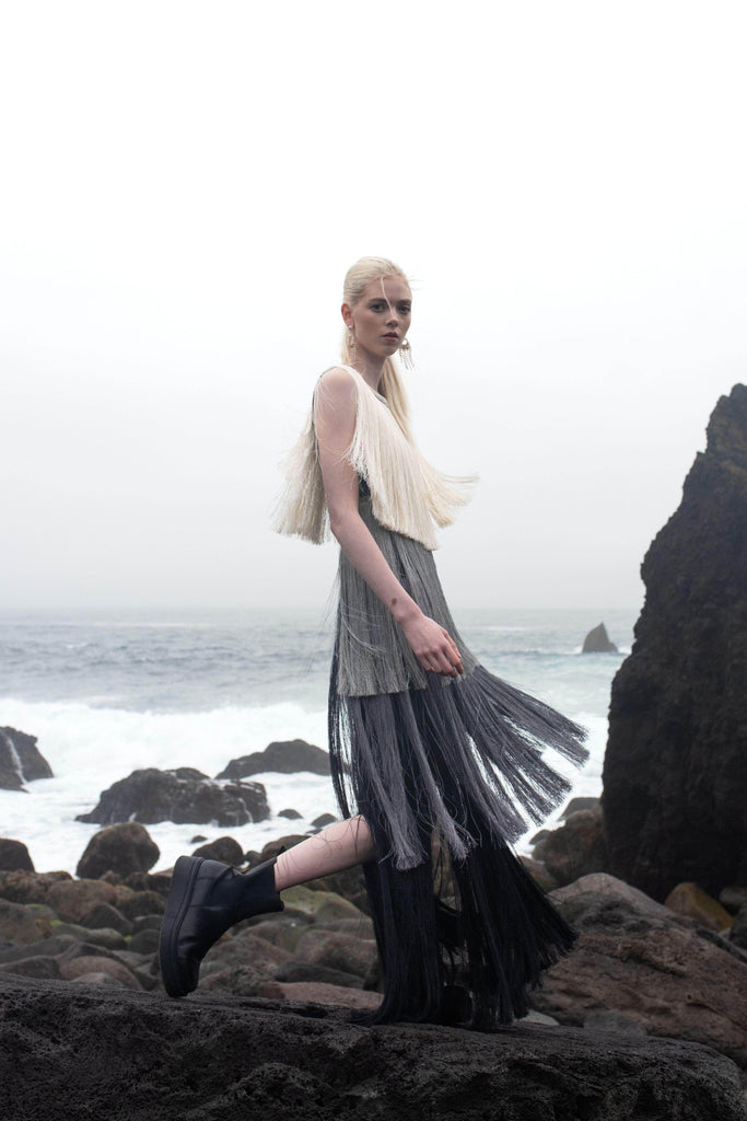 OMBRE FRINGE DRESS - dash and dot dash and dot