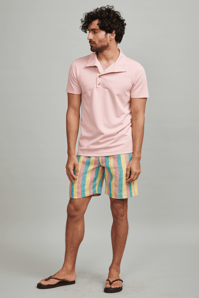 OFF CENTER PLACKET POLO - dash and dot dash and dot