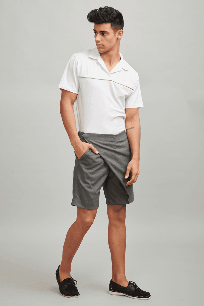 FRONT OVERLAP SHORTS - dash and dot dash and dot