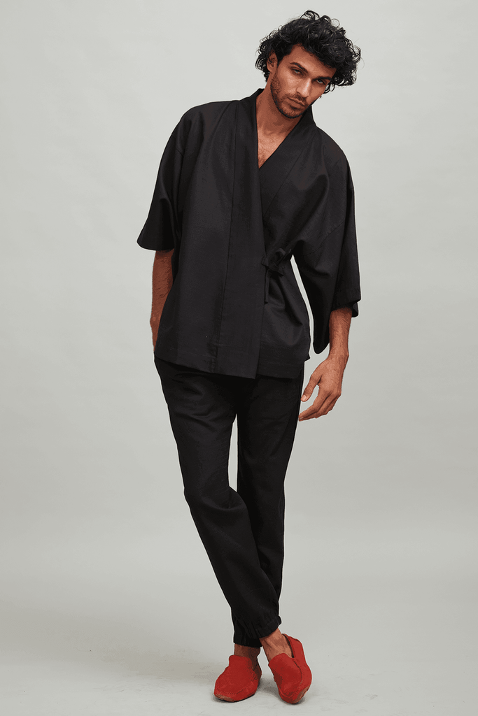 BLACK LINEN EVERYDAY JOGGER - dash and dot dash and dot