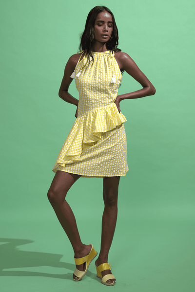ASYMMETRIC FRILL MINI - dash and dot