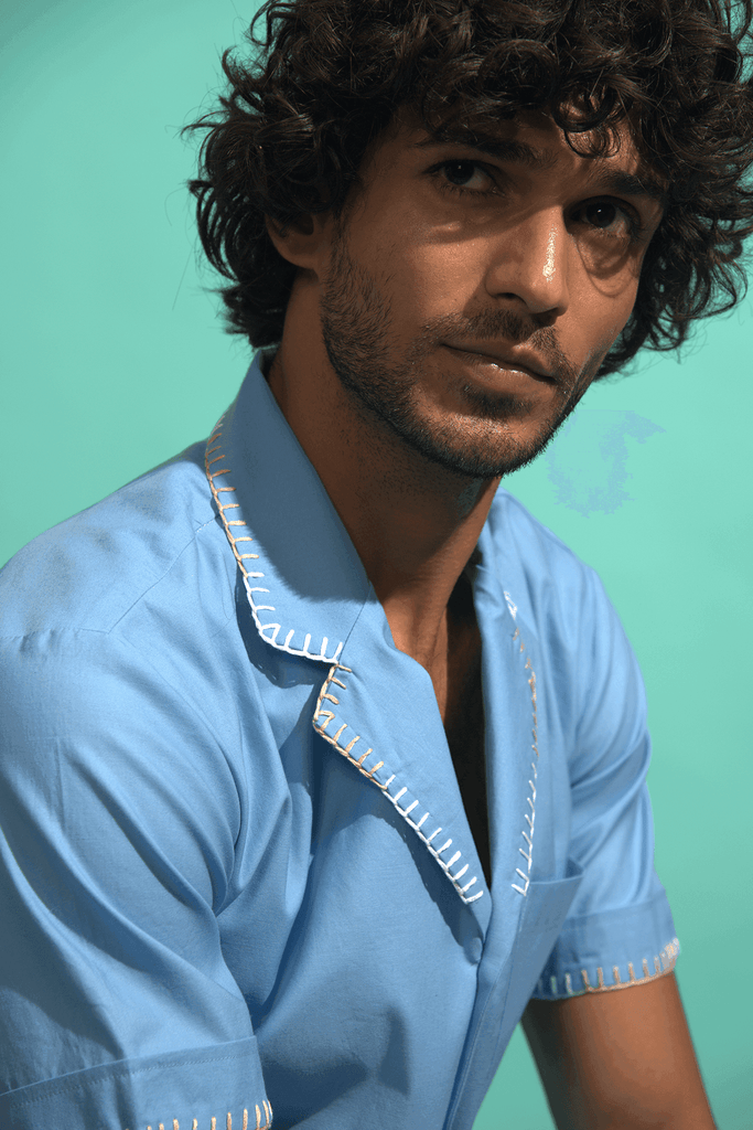 BLANKET STITCH SHIRT - dash and dot dash and dot