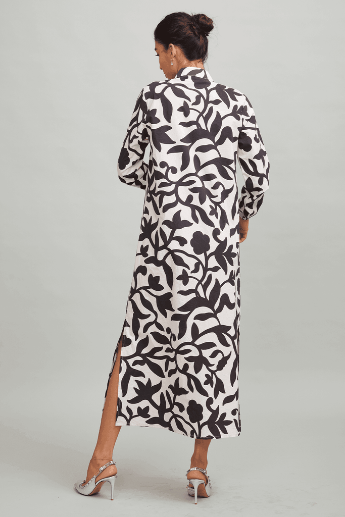 VINE PRINT SHIRT DRESS - dash and dot dash and dot