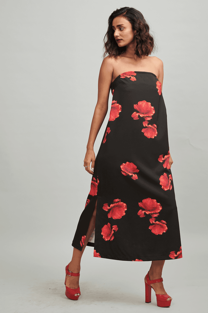 BLACK ROSE DRESS - dash and dot dash and dot