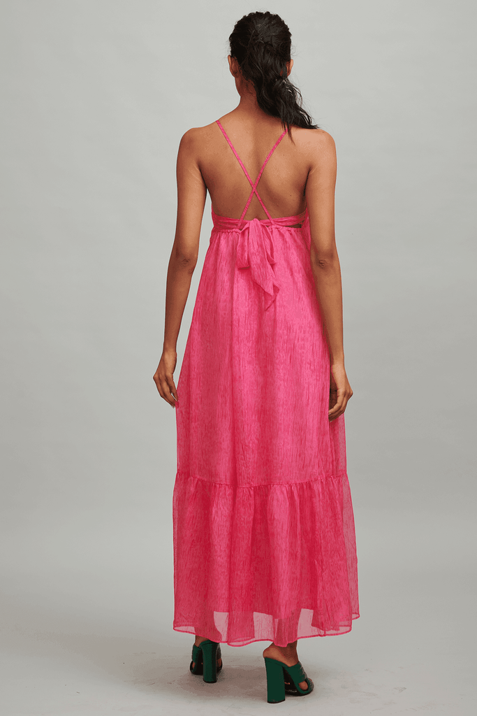 TEXTURED PINK CHIFFON MAXI - dash and dot dash and dot