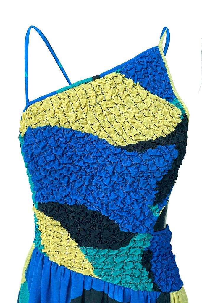 ABSTRACT RUCHED CUTOUT DRESS - dash and dot dash and dot