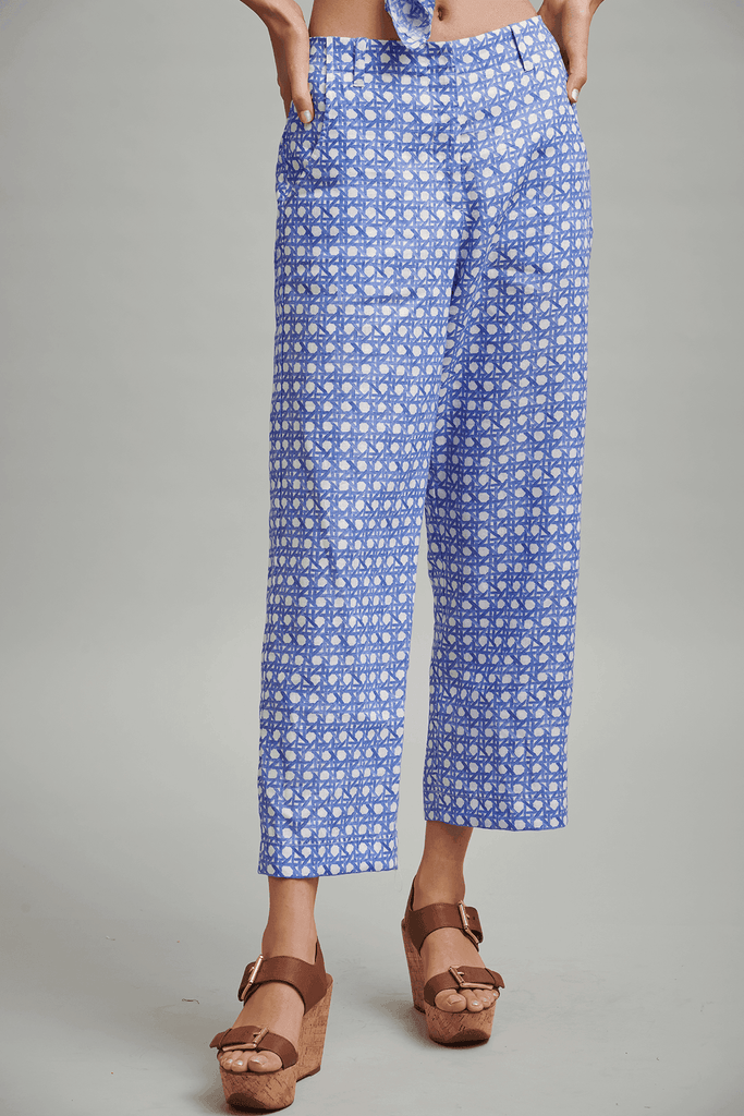 CANING PRINT LINEN PANT - dash and dot dash and dot
