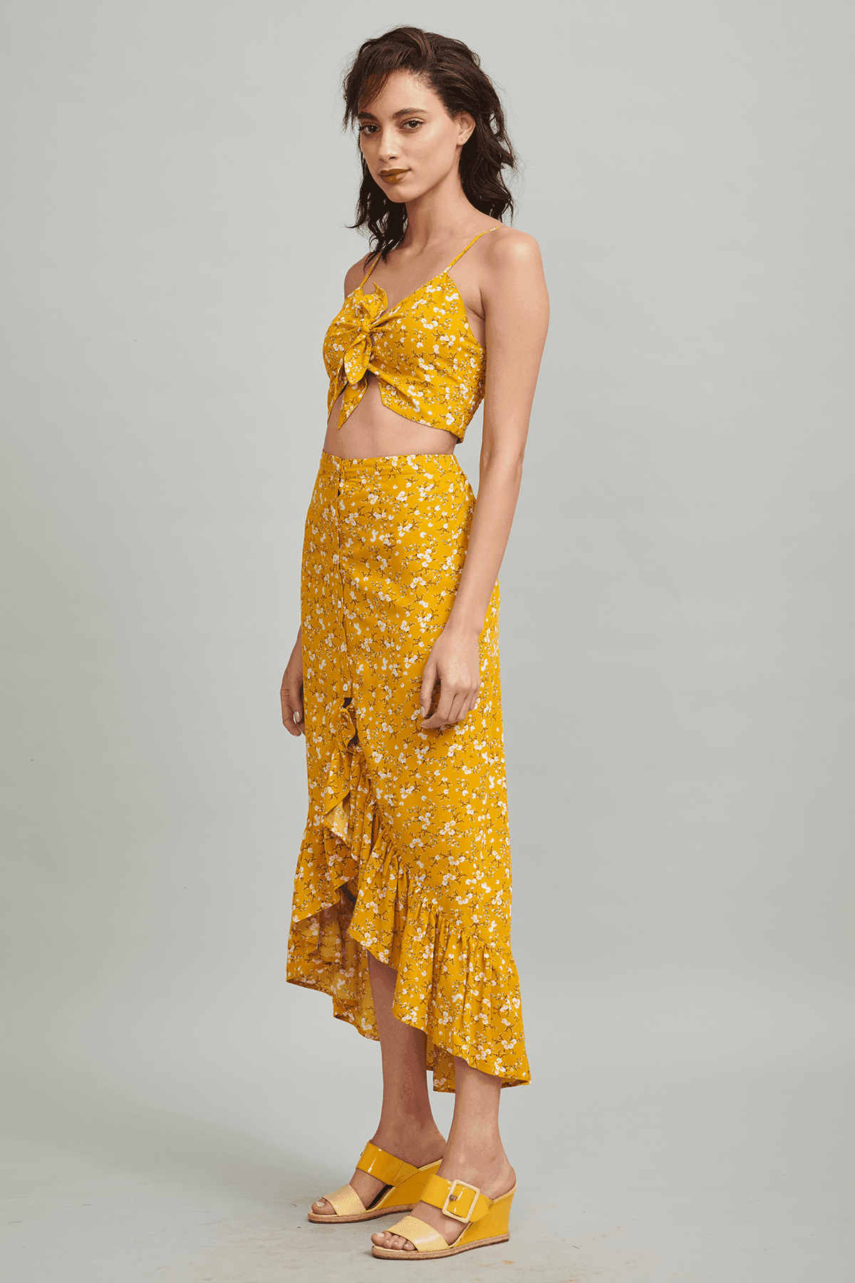 MUSTARD KNOTTED TOP - dash and dot