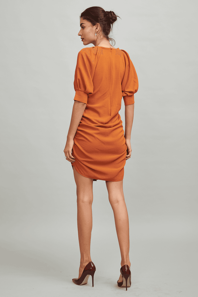 RUCHED FRONT DRESS - dash and dot dash and dot