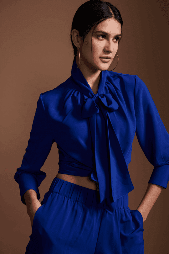 ROYAL BLUE BOW TOP - dash and dot