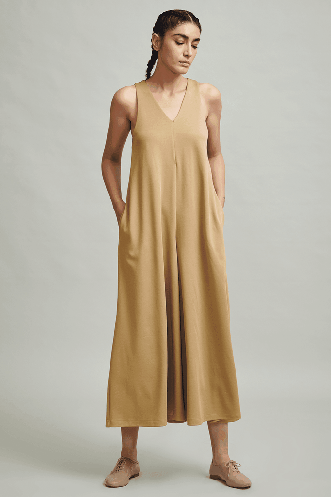 WIDE LEGGED KNIT JUMPSUIT - dash and dot dash and dot