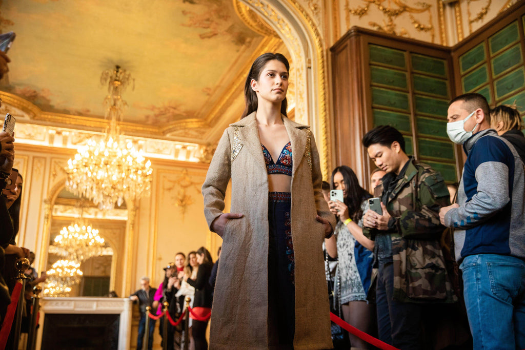 JUTE MIRROR TRENCH - dash and dot dash and dot