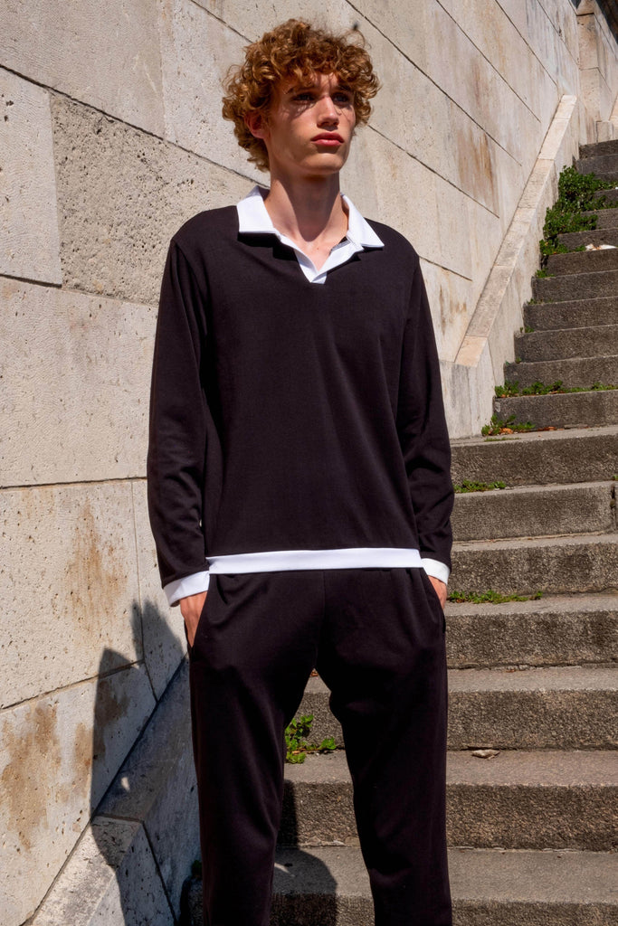 B&W FULL SLEEVE KNIT SET - dash and dot dash and dot