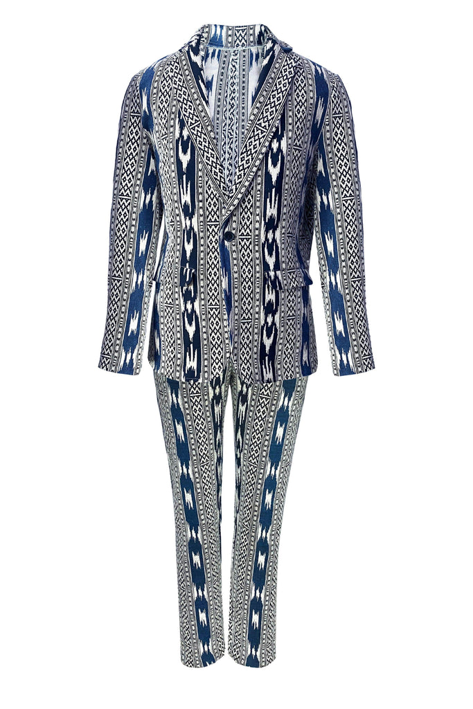 JACQUARD IKKAT SUIT - dash and dot dash and dot