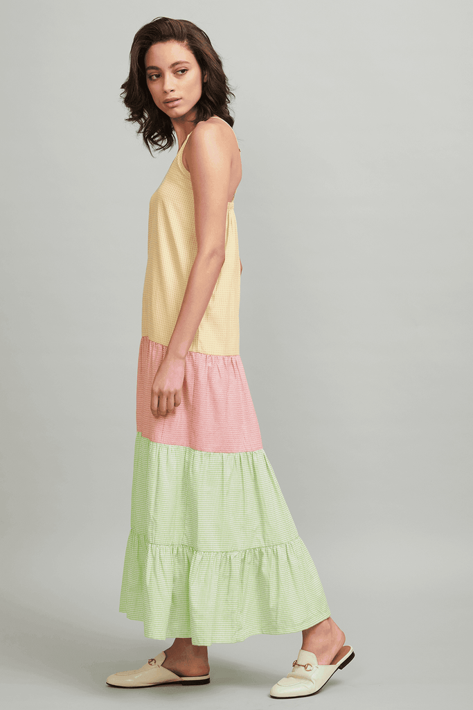 MULTICOLOUR TIERED MAXI - dash and dot dash and dot