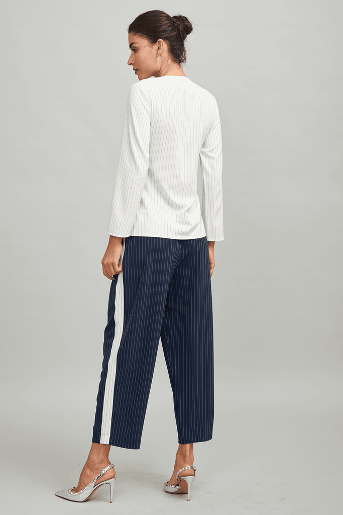SIDE TIE STRIPE BLOCK PANT - dash and dot dash and dot