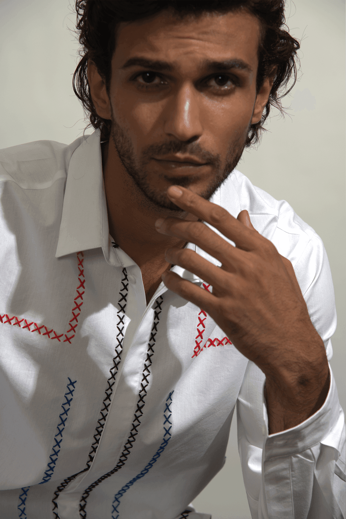 MULTI CROSS STITCH SHIRT - dash and dot