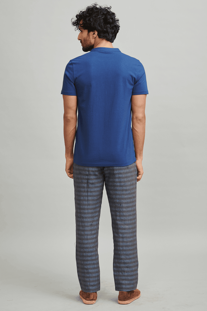 LINEN CHECK PLEAT PANT - dash and dot dash and dot