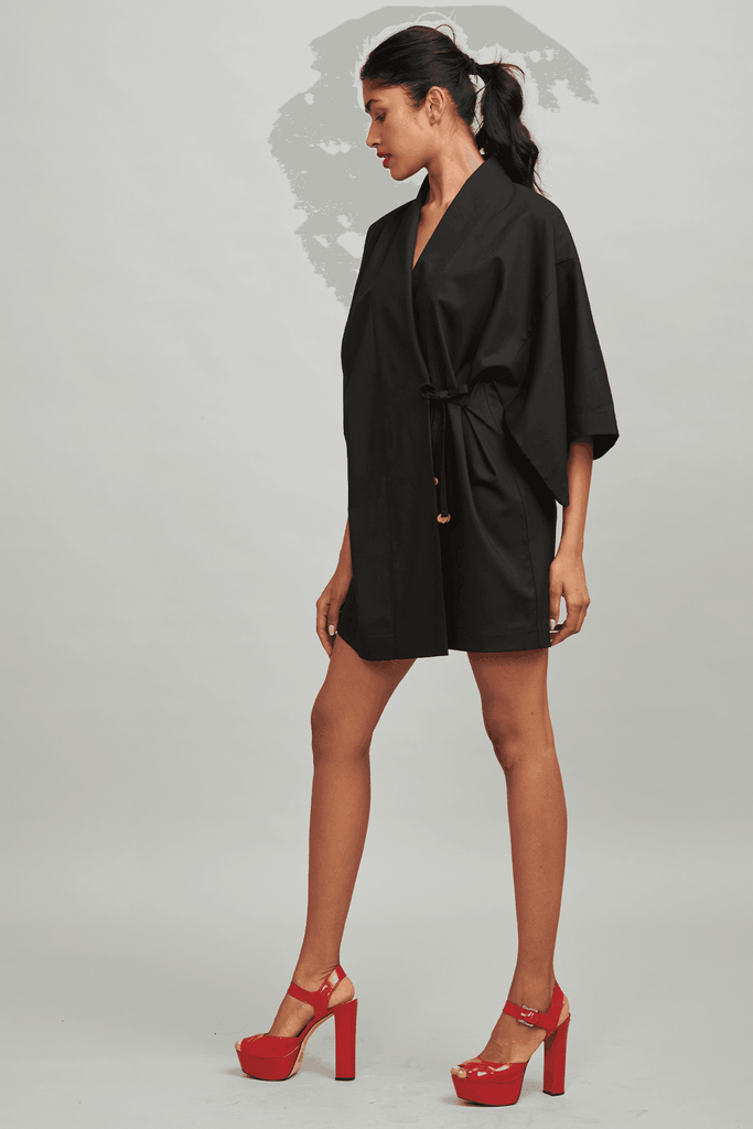 LINEN KIMONO DRESS - dash and dot dash and dot