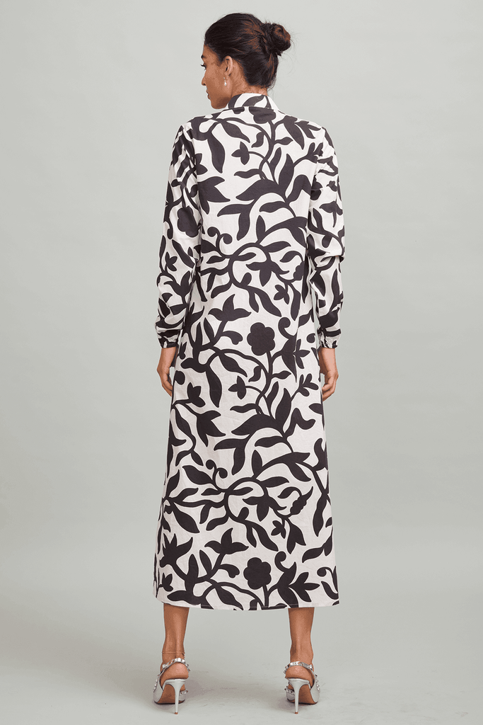 VINE PRINT SHIRT DRESS - dash and dot dash and dot