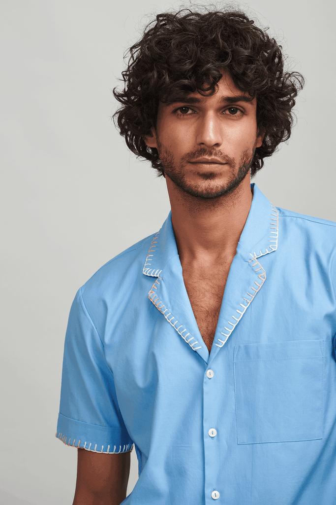 BLANKET STITCH SHIRT - dash and dot dash and dot