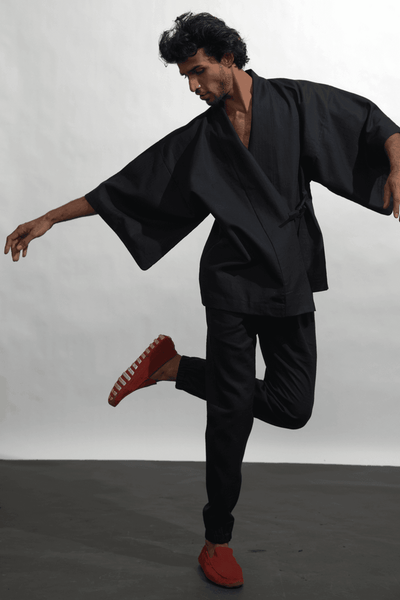 LINEN KIMONO COORD - dash and dot