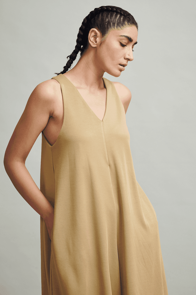 WIDE LEGGED KNIT JUMPSUIT - dash and dot dash and dot