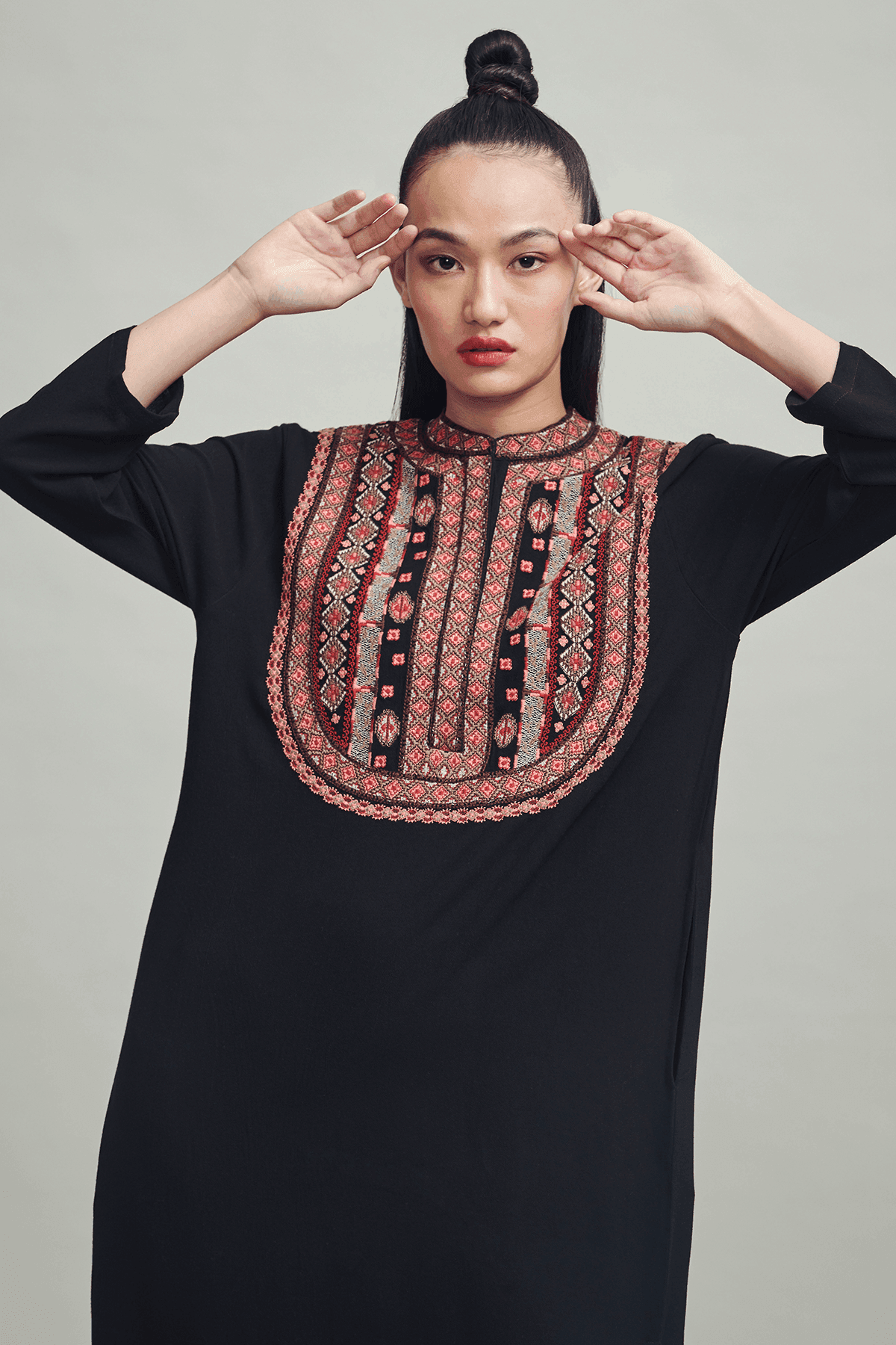tribal embroidered dress Tribal Wear 2 Ways Embroidered Dress