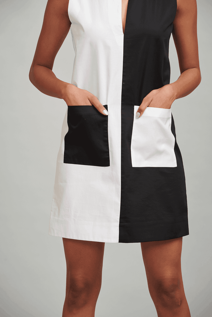 BLACK-WHITE MINI - dash and dot dash and dot