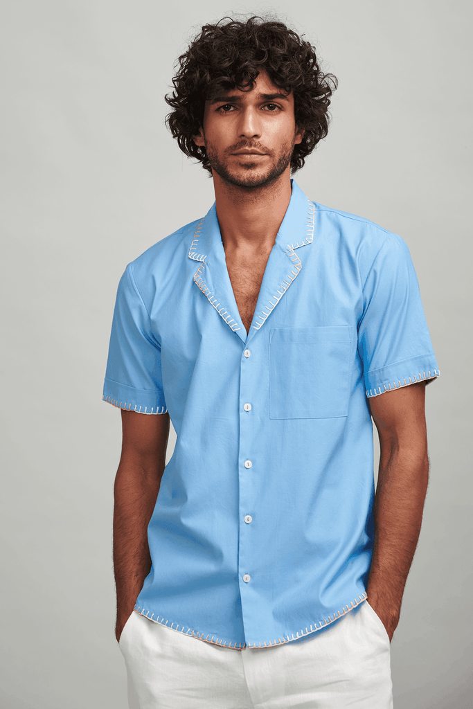 BLANKET STITCH SHIRT - dash and dot dash and dot