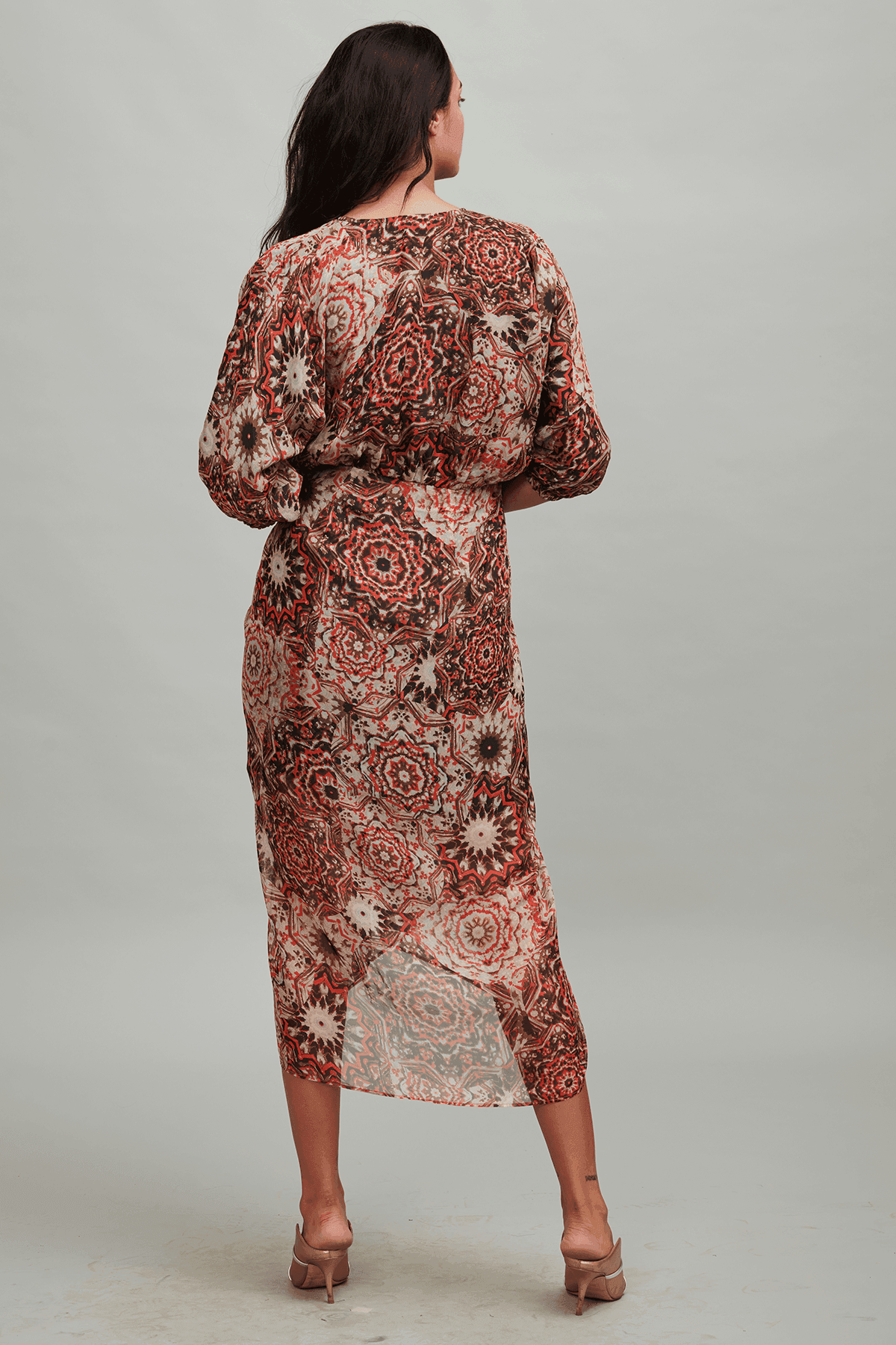 PRINTED WRAP DRESS - dash and dot