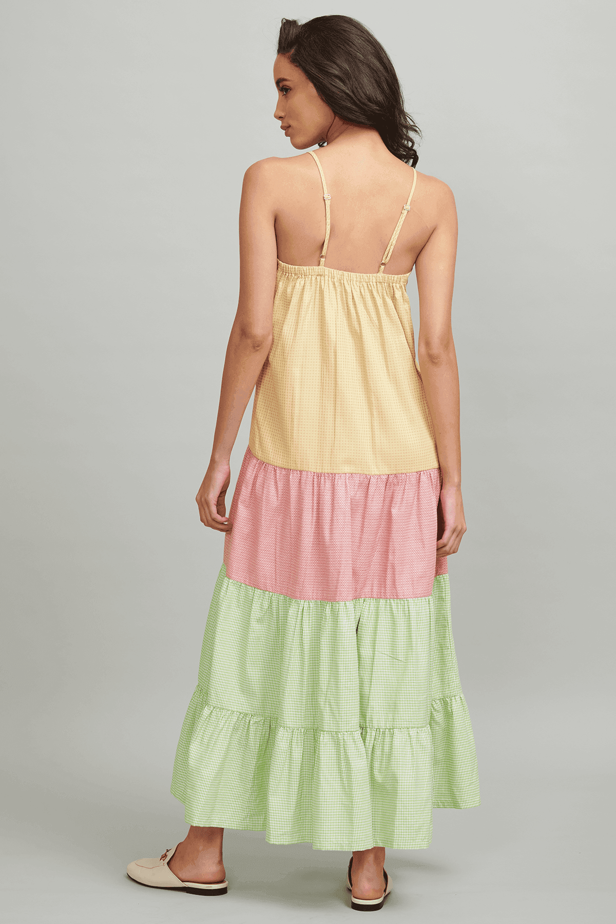 MULTICOLOUR TIERED MAXI - dash and dot