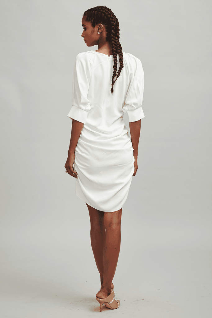RUCHED FRONT DRESS - dash and dot dash and dot