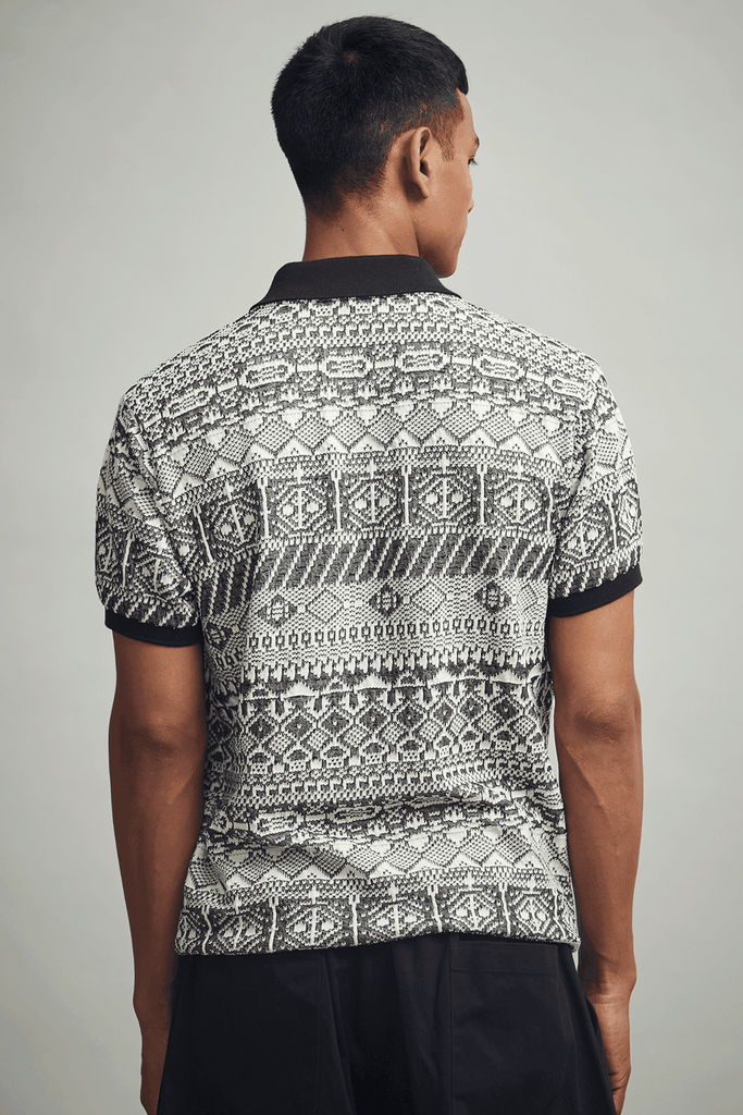 JACQUARD POLO - dash and dot dash and dot