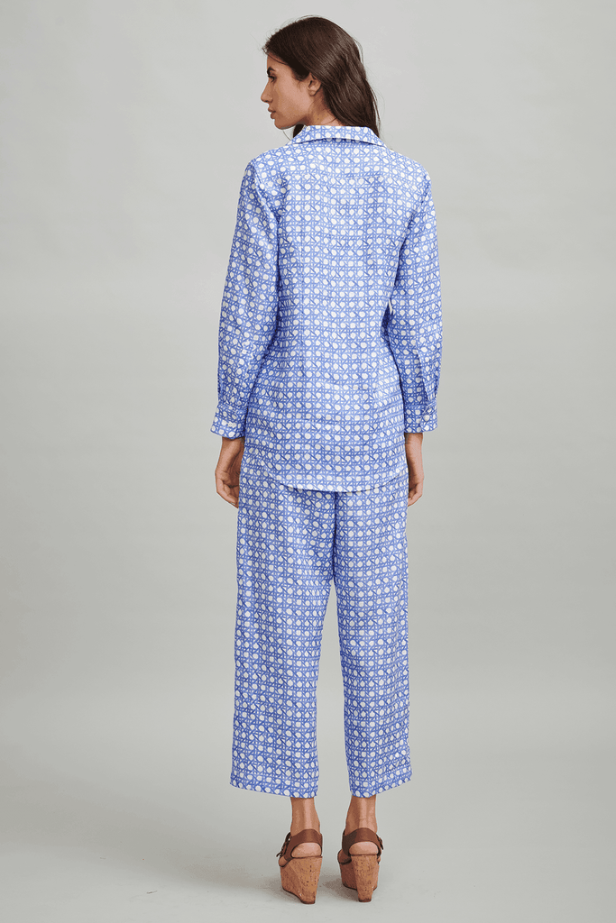 CANING PRINT LINEN PANT - dash and dot dash and dot
